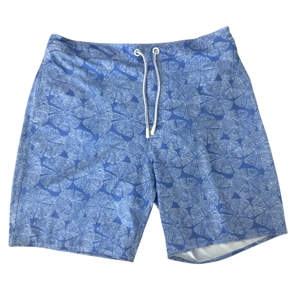 Johnnie O Men's Blue Patterned Swim Trunks Size XL